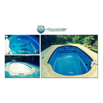 Pools, before and after Aquaguard 5000