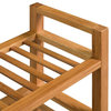 vidaXL Shoe Rack With 3 Shelves Solid Oak Wood 39.4"x10.6"x23.4"