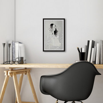 "Classic Curved Handbag" Framed Painting Print