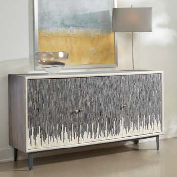 Pascal Mid-Century Modern 3 Door Storage Credenza