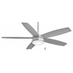 Minka Aire - Minka Aire F673L-BN/SL Airetor - 52" Ceiling Fan with Light Kit - Shade Included: Yes  Sloped CeiAiretor 52" Ceiling  Brushed Nickel/Silve *UL Approved: YES Energy Star Qualified: n/a ADA Certified: n/a  *Number of Lights: Lamp: 1-*Wattage:16w LED bulb(s) *Bulb Included:No *Bulb Type:LED *Finish Type:Brushed Nickel/Silver