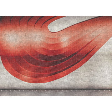 Focus On Red 79 Area Rug, 5'0"x7'0"