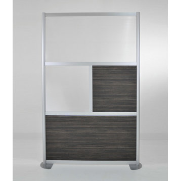 Loftwall Framewall Room Divider, Modern Frame, 4"x78", Ebony