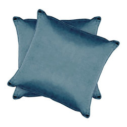 Lucas Velvet 2-Piece Decorative Pillow Set in Navy - Decorative Pillows