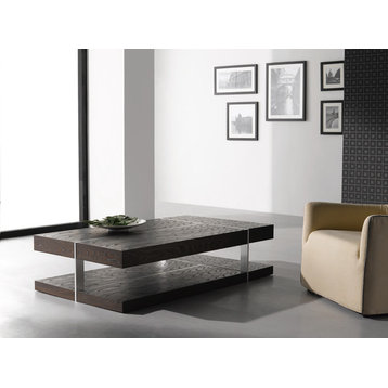 J&M Furniture Modern Coffee Table 857, Dark Oak