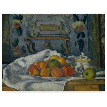 Paul Cezanne 'Dish of Apples' Canvas Art, 24"x18"
