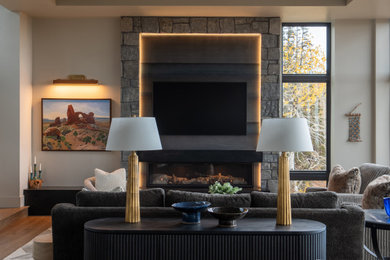 Living room - transitional living room idea in Salt Lake City