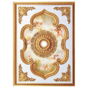 Artistry Lighting, Rectangle 63" x 47" Gold Ceiling Medallion (ART1216-F-023)