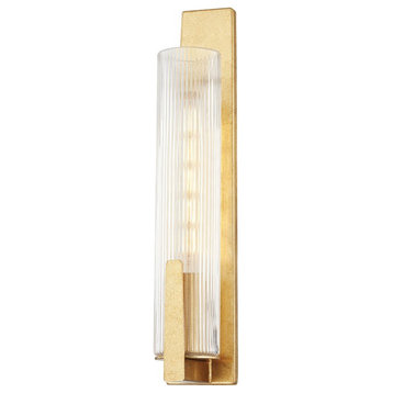 Malakai One Light Wall Sconce in Vintage Gold Leaf