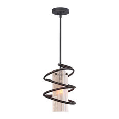 Woodbridge Lighting Loop Pendant Chandelier, 1-Light, Seedy Plated Triangle