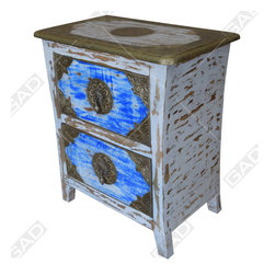 THE OCEAN BEDSIDE TABLE -ANTIQUE AND RUSTIC FURNITURE - Furniture