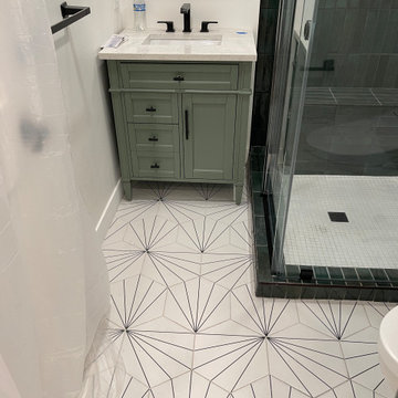 Refreshing Greens and Stylish Tiles