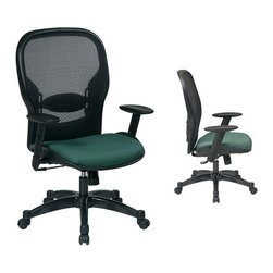 Green Back and Fabric Managers Office Chair - Office Chairs