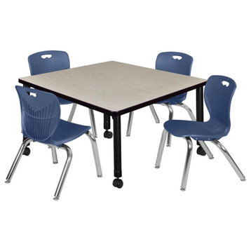 Square Height Adjustable Mobile Classroom Table