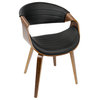 The Aria Dining Chair, Walnut and Black