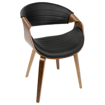 The Aria Dining Chair, Walnut and Black