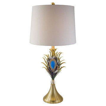 Peacock Plume Table Lamp