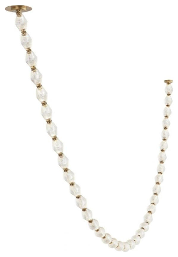 Collier Chandelier, LED, Natural Brass, 115.1"H (700CLR108NB-LED927R 70PGCLX)