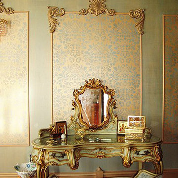 Fabric Damask Stencil Projects