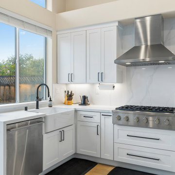 Sleek Modern Kitchen with White Cabinets 2 and High-End Appliances