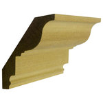 NewMouldings - EWCR47 Colonial Crown Moulding Trim, 3/4" x 4", Poplar, 94" - Unfinished Solid Hardwood
