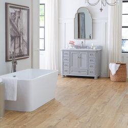 Charleston Oak 7mm w/pad Waterproof Rigid Vinyl Flooring 9.56 in. W x 60 in. Long - Flooring