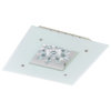 Benalua - 1-Light LED Ceiling Light - White Glass - Clear Trim and Crystals