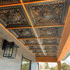 Da Vinc PVC 2' x 2' Faux Tin Ceiling Tile, Pack of 10, Antique Copper
