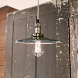Pendant Lighting with Green Metal Mirrored Shade - Products