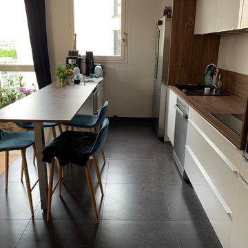 Cuisine avec implantation en parallèle