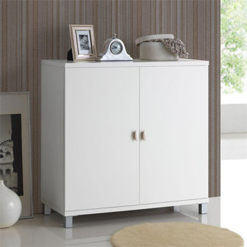 Bowery Hill Multipurpose Entryway Storage Cabinet in White