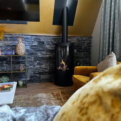 Gas Stove in Commercial Treehouse - Indoor Fireplaces