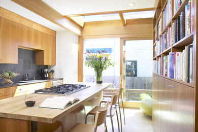 Example of a minimalist kitchen design in San Francisco