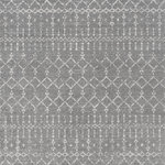 JONATHAN Y - Moroccan HYPE Boho Vintage Diamond Runner Rug, Gray/Ivory, 5 X 8 - In shades of gray and ivory, this Moroccan trellis is Inspired by timeless vintage designs and crafted with the softest polypropylene available. Originating with the Berber tribes of North Africa, this beautiful linear pattern is made modern in a deep cream yarn power loomed for durability. The simple geometric stripes, triangle and diamond motifs will give a fresh look to any room.