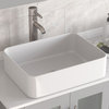 63" Gray Double Vessel Sink Bathroom Vanity With White Porcelain Top and Sinks,