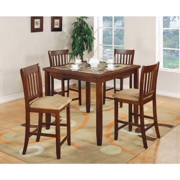 Coaster Five-Piece Casual Cherry Counter-Height Dining Set  42x42x36 Inch