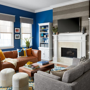 75 Most Popular Family Room with a Stone Fireplace Design Ideas for ...