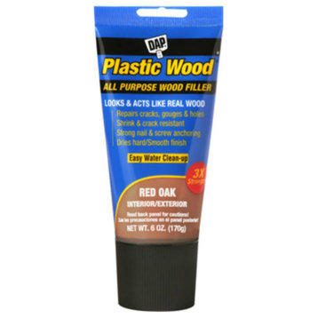 Plastic Wood® 00583 High Quality Latex Based Wood Filler, Red Oak, 6 Oz Tube