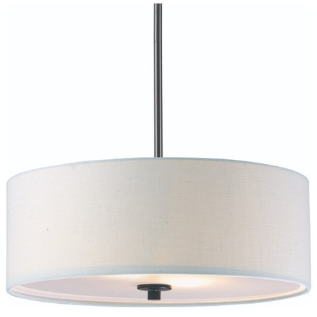 Maxim 10014 Bongo 18"W 3 Light Fabric Drum Pendant / Ceiling - Oil Rubbed