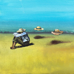 Man with Floating Hats, Michal Baksh - Paintings