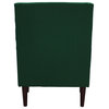 Modern Accent Chair, Removable Foam Seat Cushion and Track Arms, Emerald Green