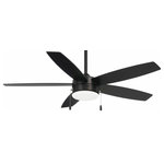 Minka Aire - Minka Aire F673L-CL Airetor - 52" Ceiling Fan with Light Kit - Shade Included: Yes  Sloped CeiAiretor 52" Ceiling  Coal Coal Blade Whit *UL Approved: YES Energy Star Qualified: n/a ADA Certified: n/a  *Number of Lights: Lamp: 1-*Wattage:16w LED bulb(s) *Bulb Included:No *Bulb Type:LED *Finish Type:Coal