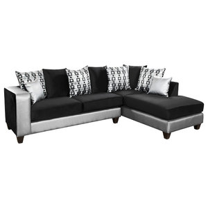 Midtown 2 Piece Sectional Set Transitional Sofas By Flash Furniture Riverstone Implosion Black Velvet Sectional