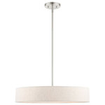 Livex Lighting - Livex Lighting 46034-91 Venlo - 22" Four Light Pendant - No. of Rods: 3  Canopy IncludedVenlo 22" Four Light Brushed Nickel Hand UL: Suitable for damp locations Energy Star Qualified: n/a ADA Certified: n/a  *Number of Lights: Lamp: 4-*Wattage:40w Medium Base bulb(s) *Bulb Included:No *Bulb Type:Medium Base *Finish Type:Brushed Nickel