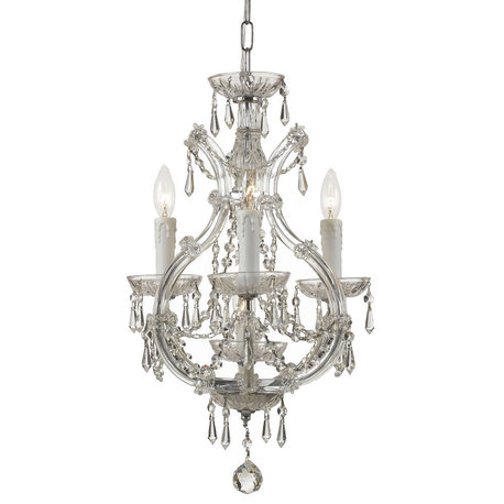 Maria Theresa 4 Light Italian Crystal Chrome Mini Chandelier