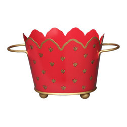 Red Tulip Oval Cachepots - Area Rugs