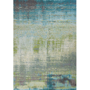 Illusions 6206 Blue and Green Escape Rug, 9'10"x13'2"