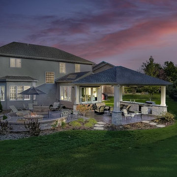 Outdoor Kitchen and Covered Back Porch