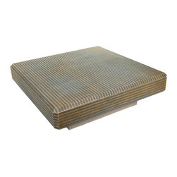 Karl Springer Plinth Coffee Table with Grass Cloth C1970s - Coffee Tables