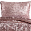Benzara BM283887 Twin Comforter Set, Polyester Velvet, Deluxe Texture, Pink